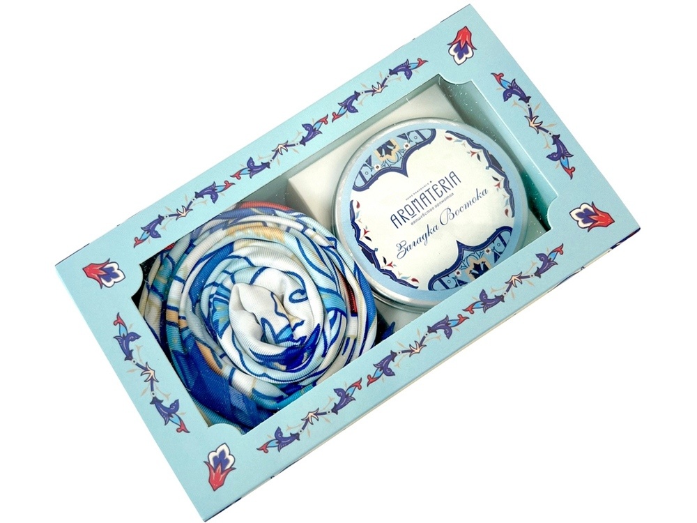 Набор: платок Царевна Лебедь и свеча Вдохновение