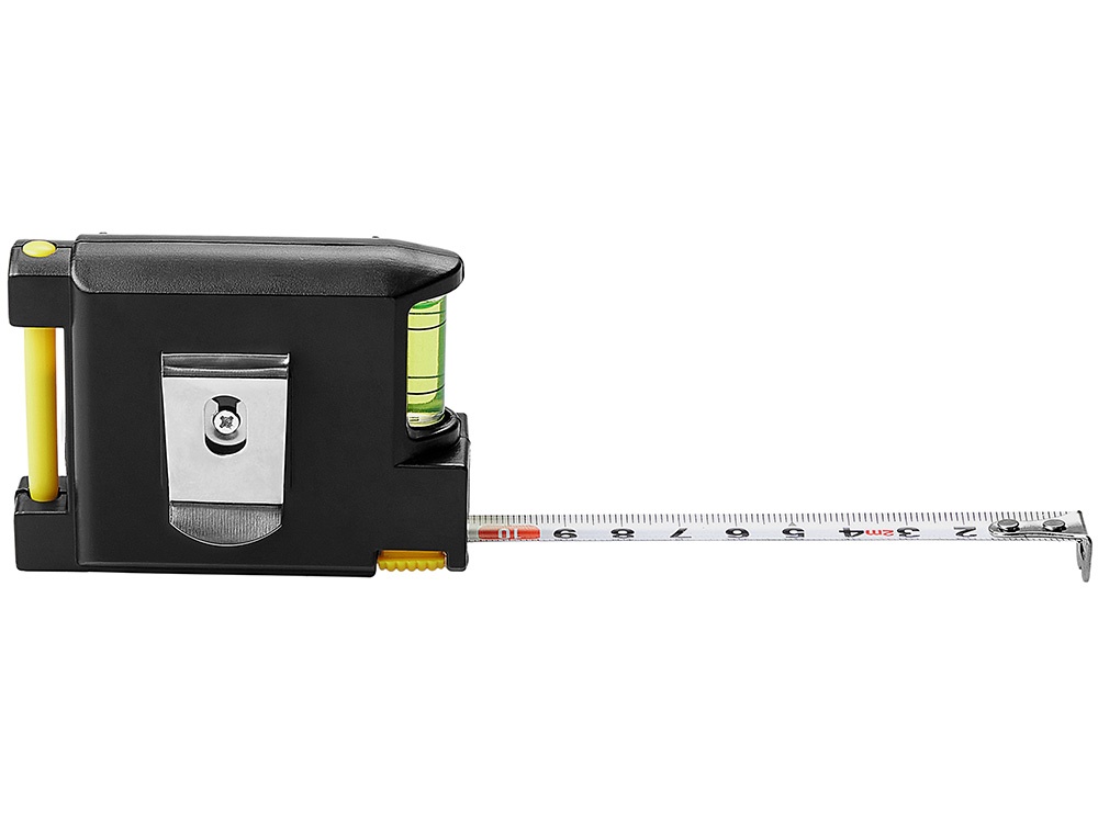 Рулетка на 2 м с уровнем и блоком для записей Nerd