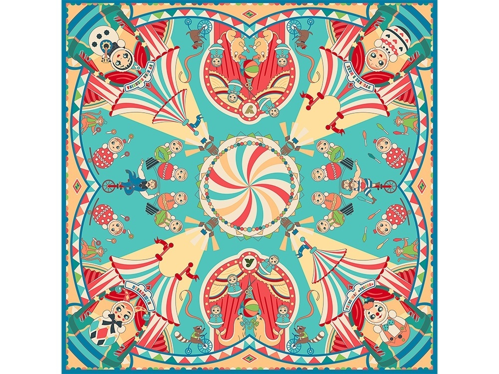 Платок Русская неваляшка. Праздник