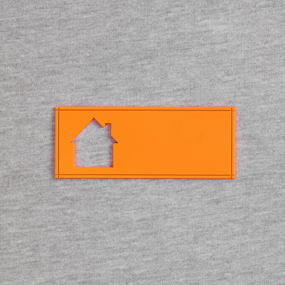 Лейбл из ПВХ с вырубкой «Дом»