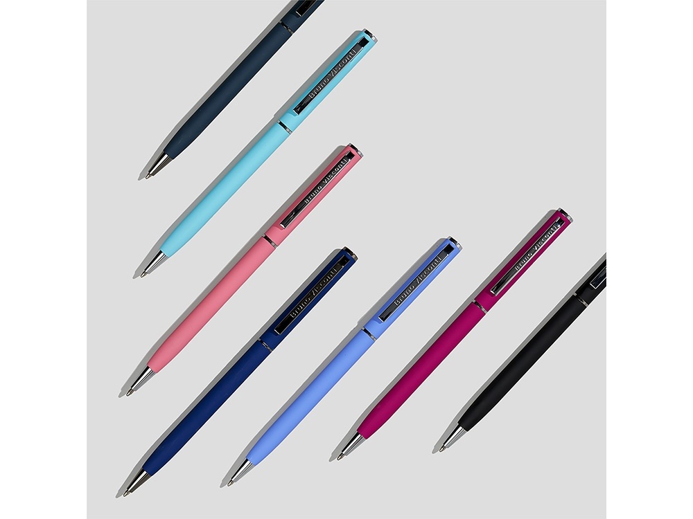 Ручка металлическая шариковая Palermo, софт-тач