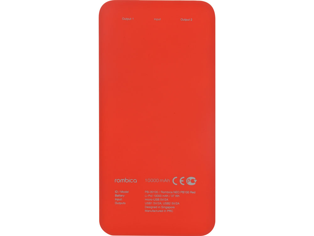 Внешний аккумулятор NEO PB100, soft touch, 10000 mAh