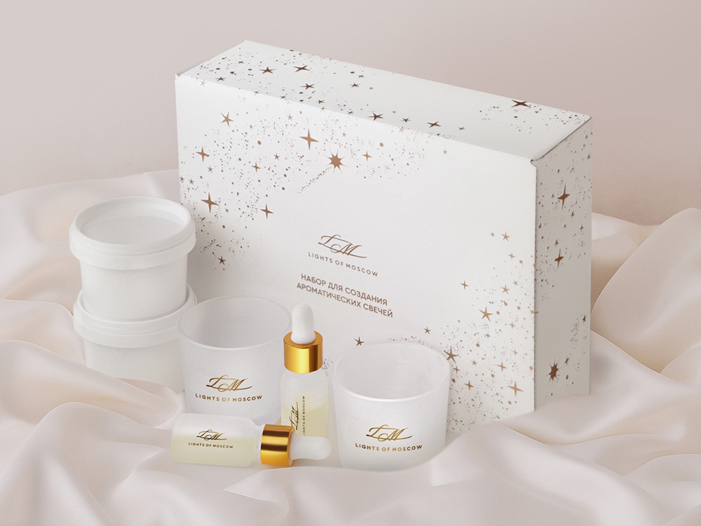 Набор для создания 2-х ароматических свечей: имбирный пряник, рождественская елка