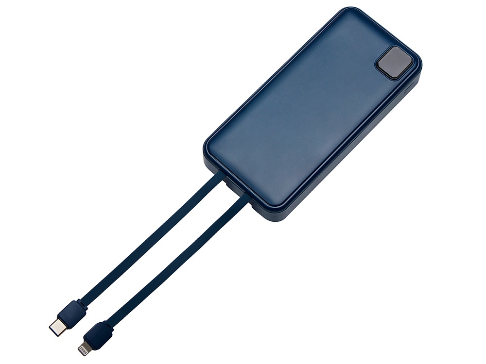 Внешний аккумулятор со встроенными кабелями Фрэйм Про, быстрая зарядка, 20000мач