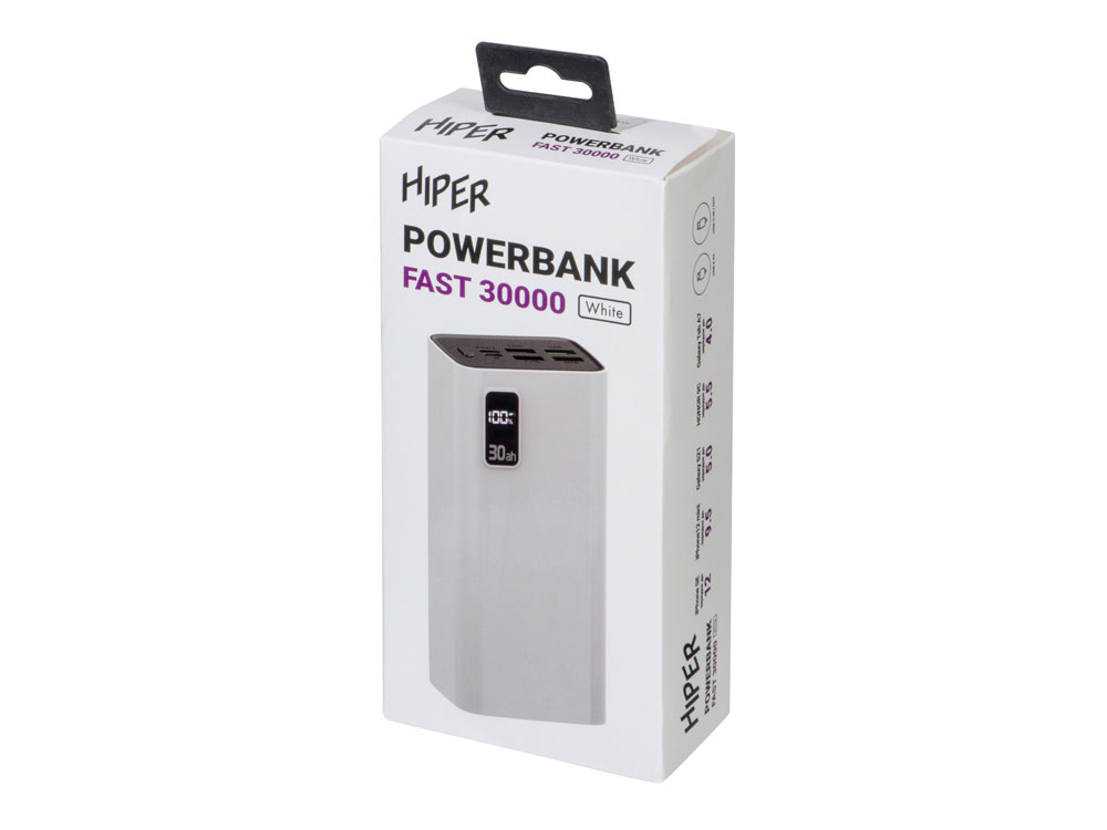 Портативный внешний аккумулятор FAST, 30000 mAh