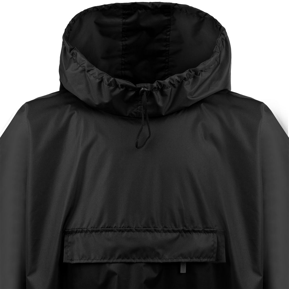 Дождевик-анорак Hard Work, укороченный, черный