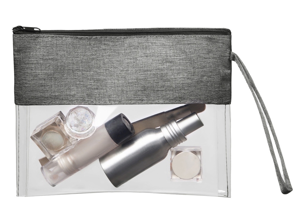 Прозрачная косметичка Leony из ПВХ и ткани