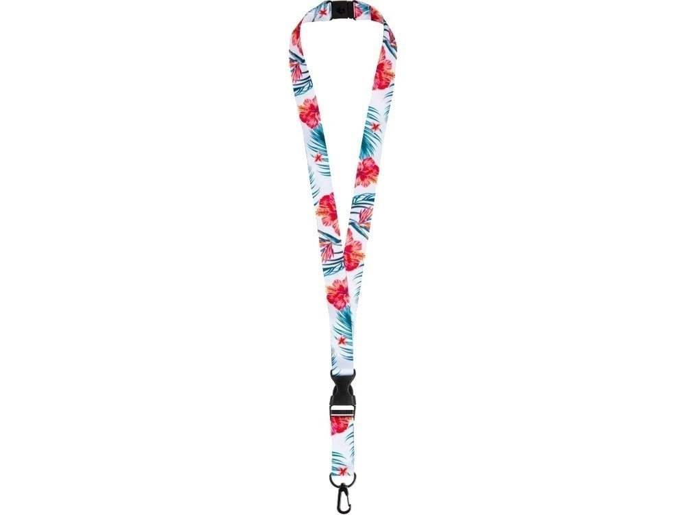 Ланъярд под сублимацию с карабином, межуровневым замком и замком обрыва, 2 см