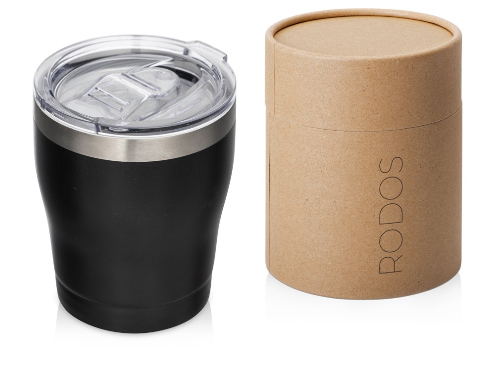 Вакуумная термокружка Rodos с керамическим покрытием, тубус, 350 мл