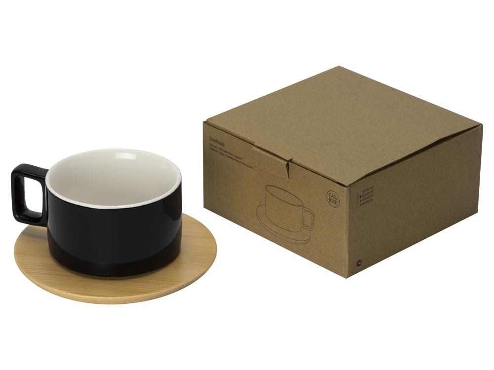 Чайная пара с бамбуковым блюдцем Sheffield