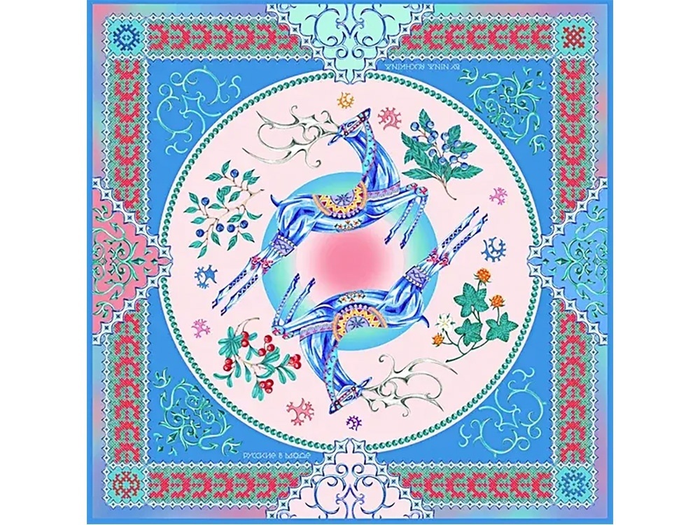 Платок Северное сияние