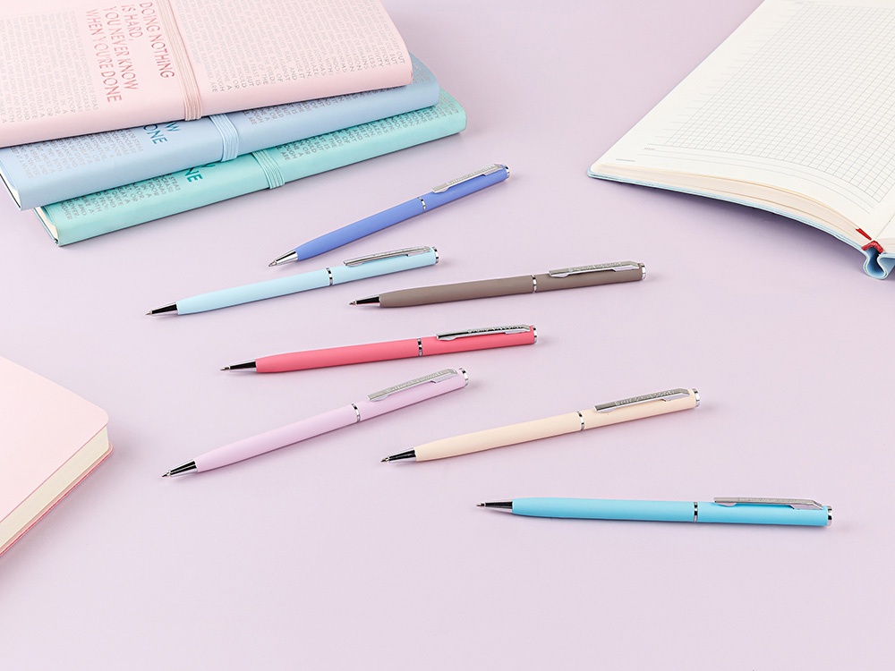 Ручка металлическая шариковая Palermo, софт-тач