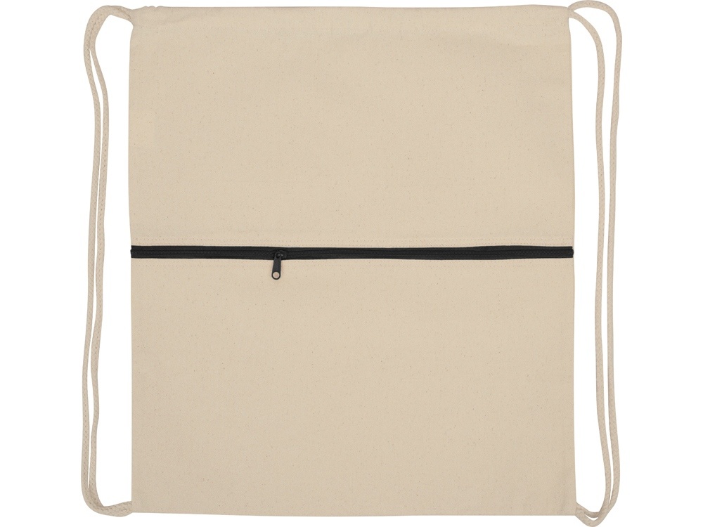 Рюкзак-мешок хлопковый Lark с цветной молнией