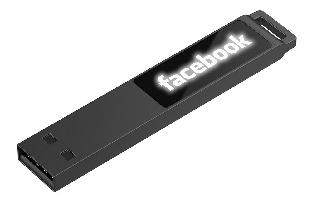 Флешка markBright Black с зеленой подсветкой