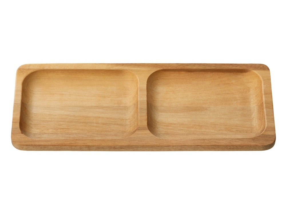 Менажница из акации с двумя секциями Almond