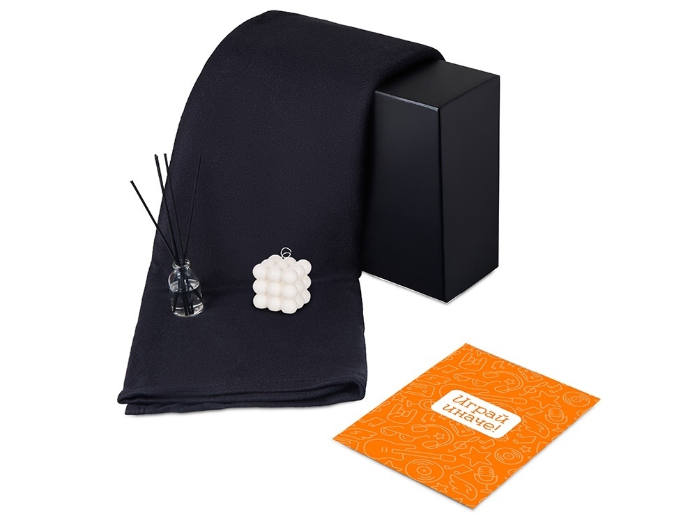 Подарочный набор Re:y. Cocoon с пледом, свечой и диффузором