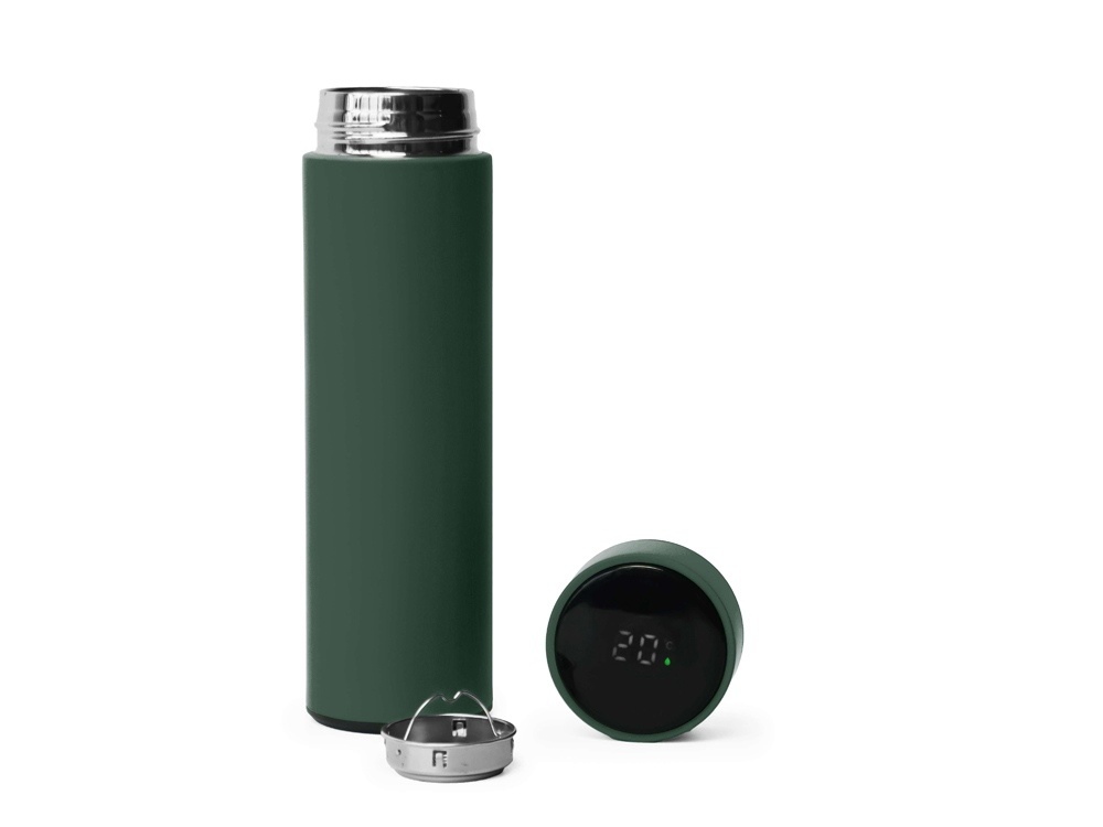 Термос FAMILY MARK LED, индикатор, soft touch