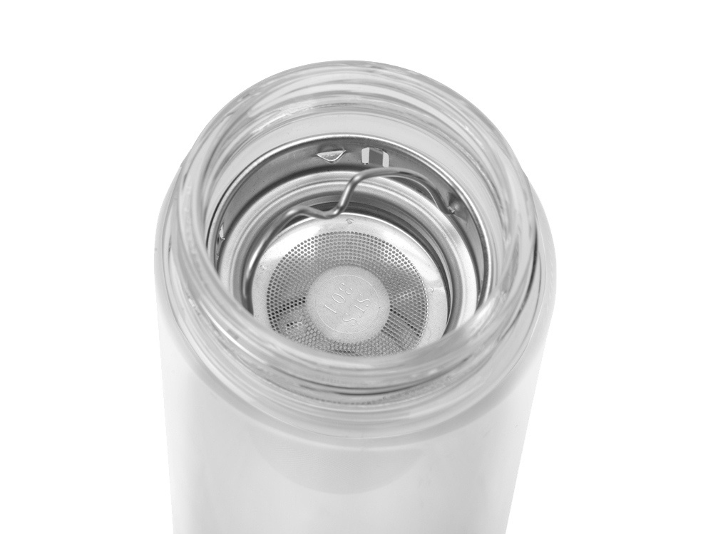 Стеклянный термос с ситечком Badachu в чехле