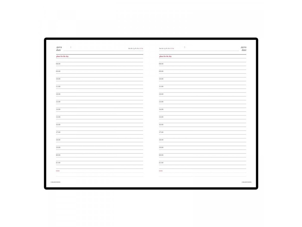 Ежедневник недатированный А5 Sidney Nebraska с серебряным срезом