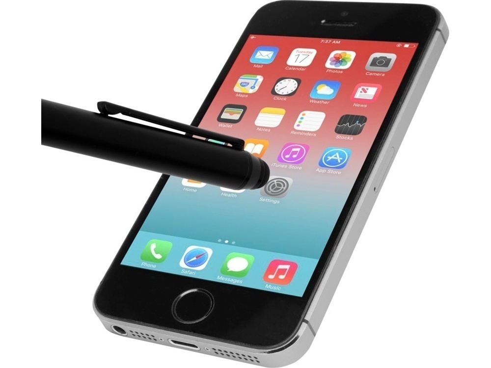 Ручка-стилус металлическая шариковая Tactical Dark