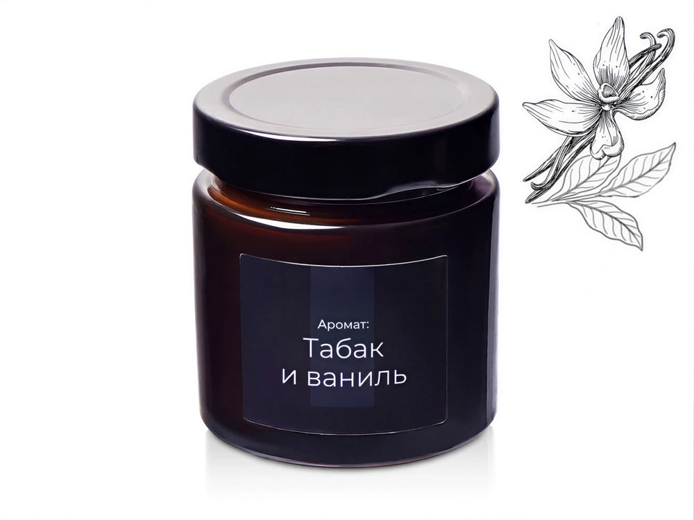 Свеча ароматическая Noella, табак и ваниль